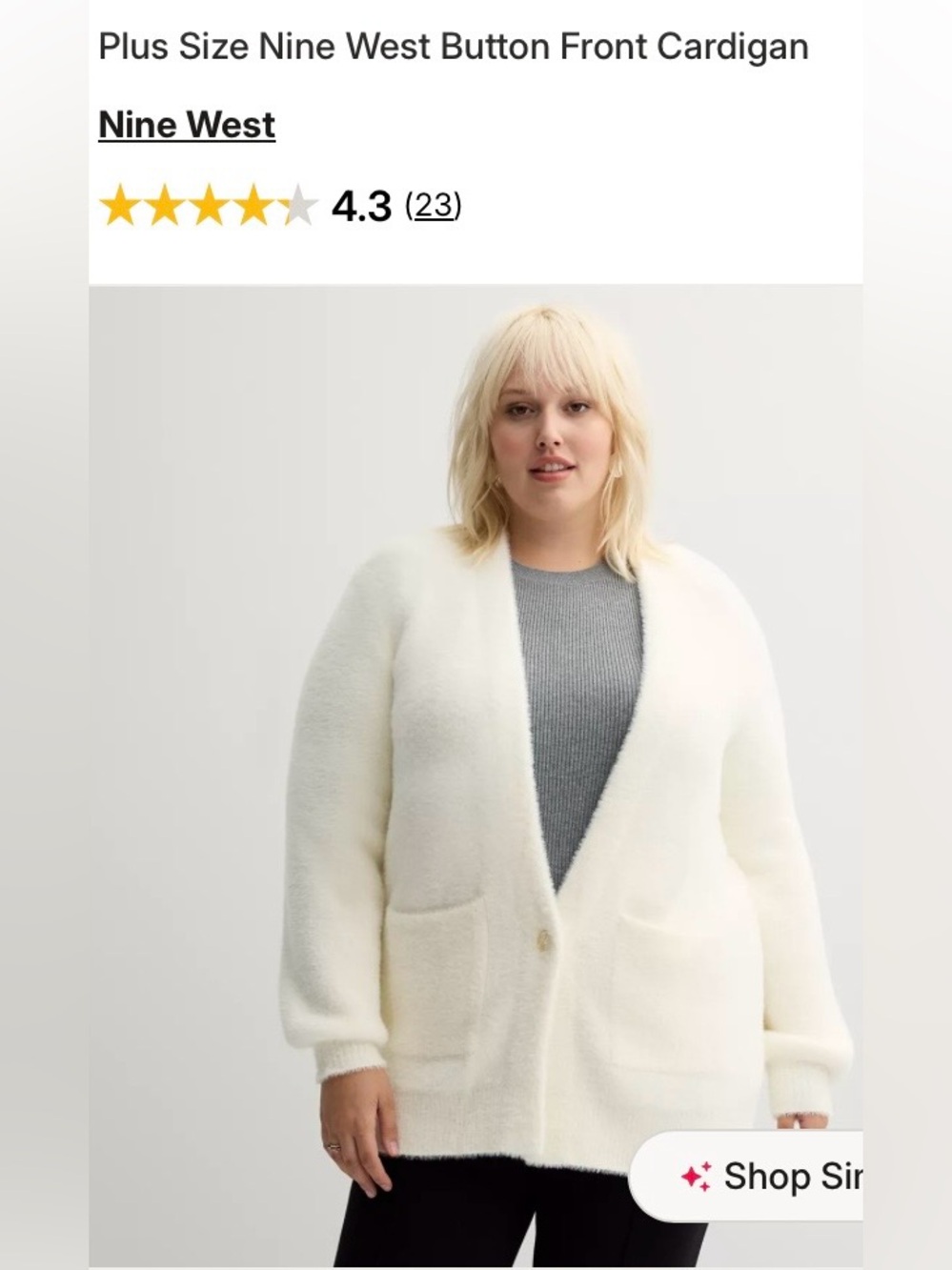Women’s plus size Nine West Cardigan- size 2X- NWT - Picture 5 of 10